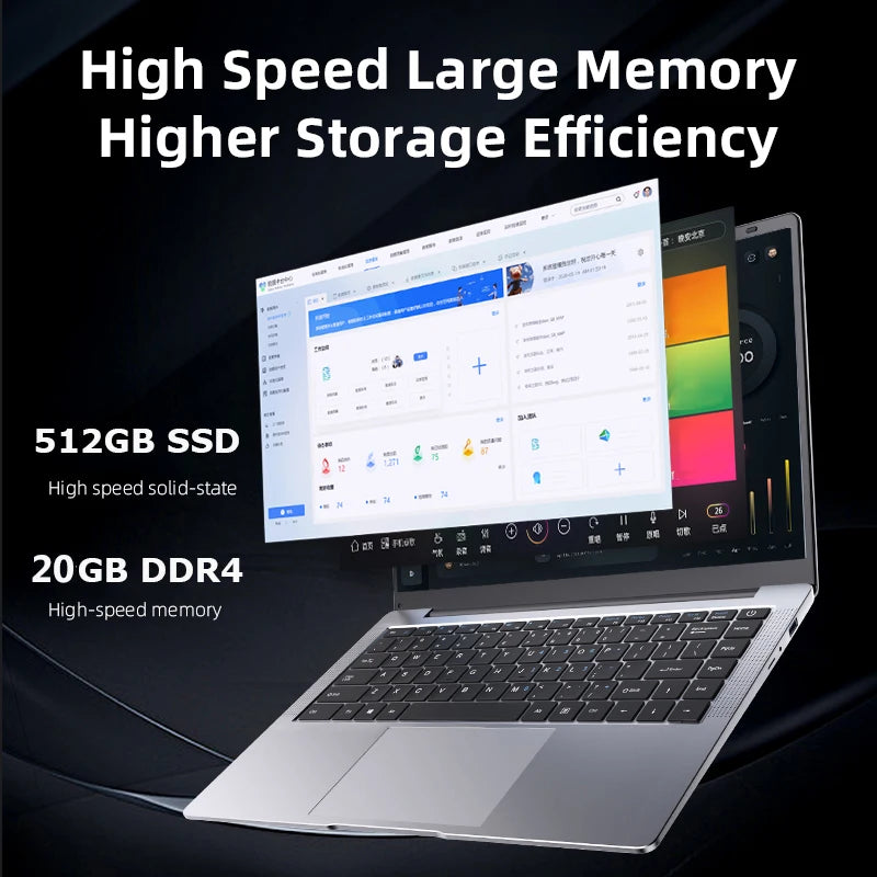 Portable Windows 11 Laptops Intel Core i7-7500U Laptop 20GB RAM 512GB 1TB 2TB SSD