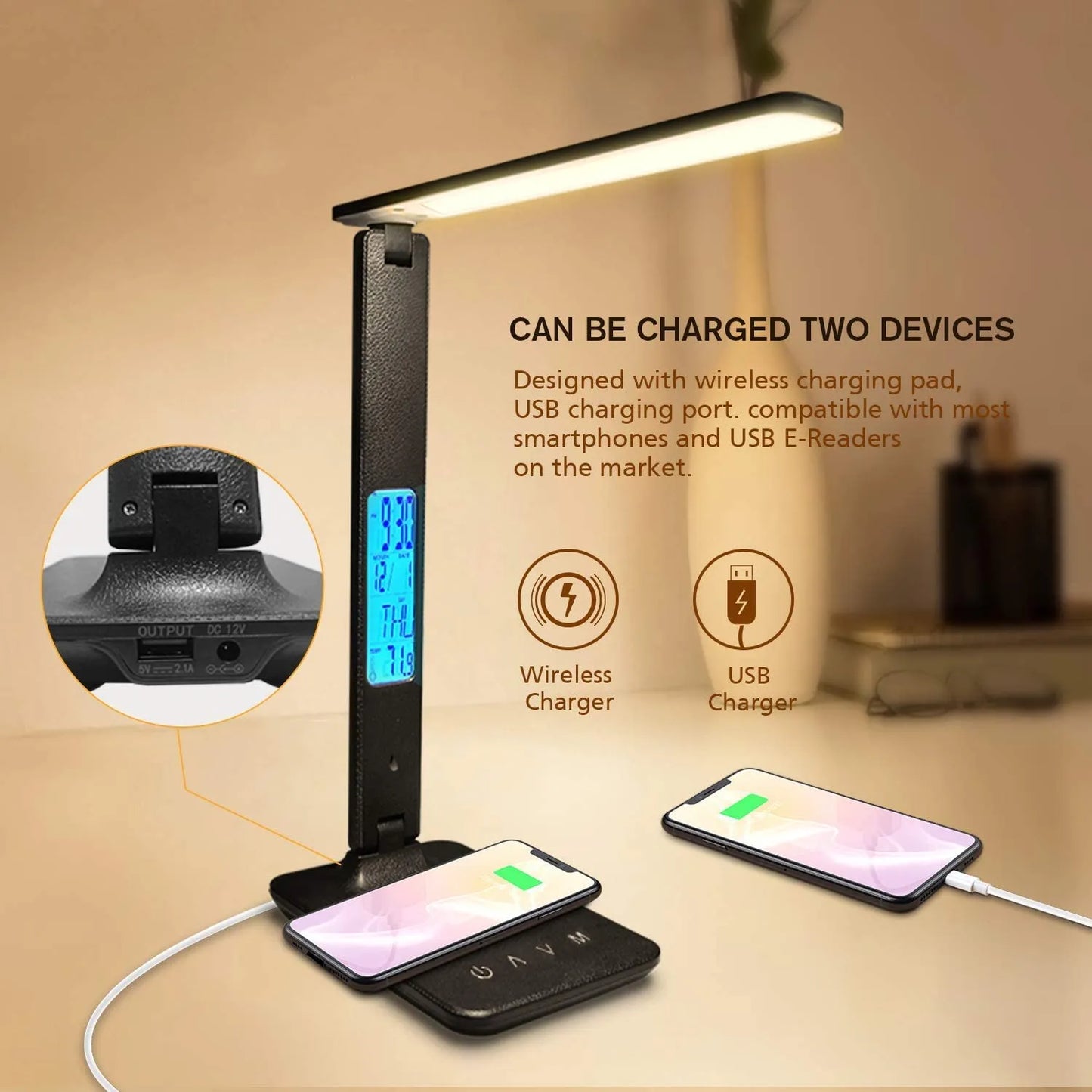 Wireless Charging LED Desk Lamp