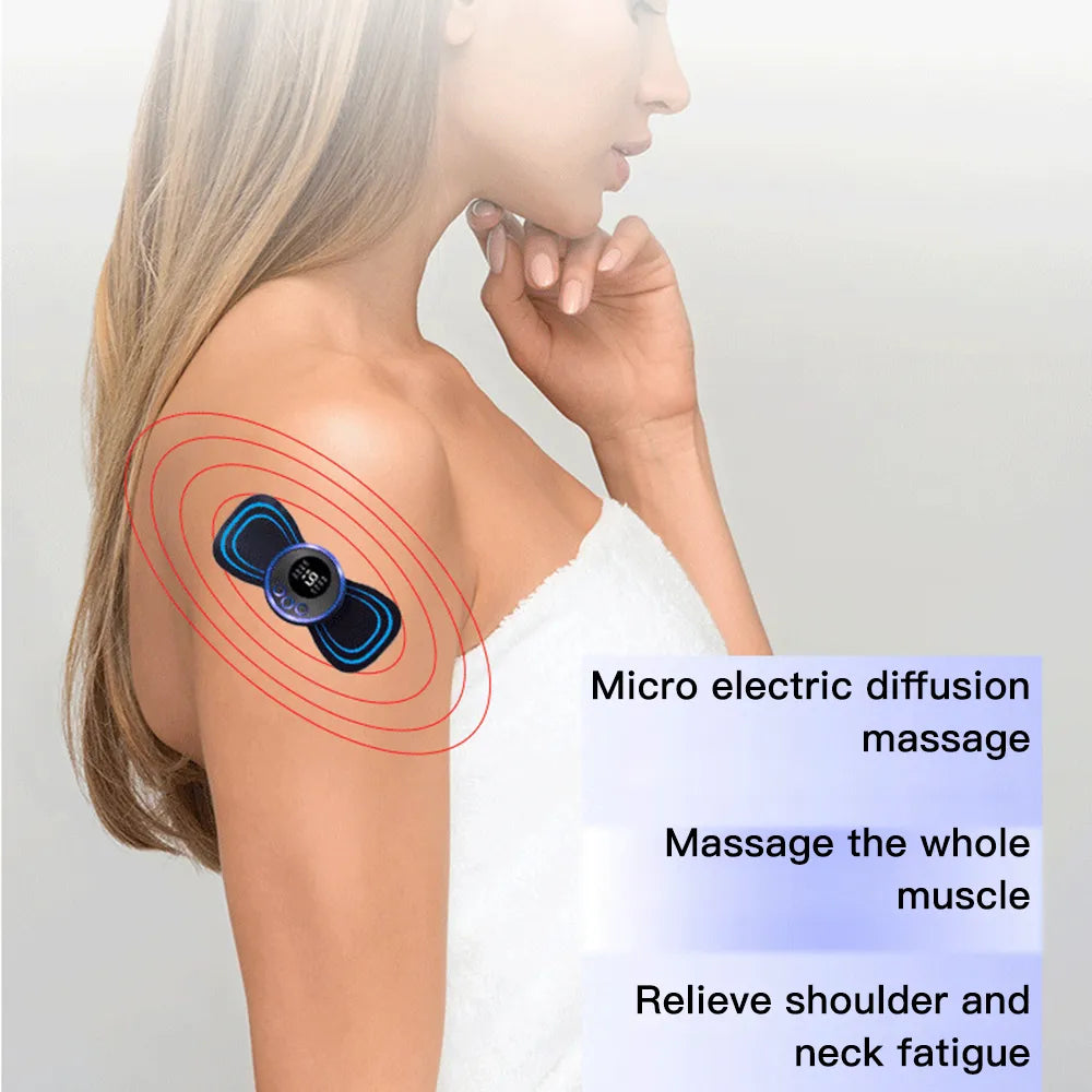 LCD Display EMS Neck Massage