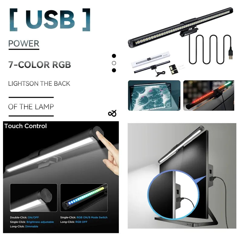 Led Monitor Light Bar Computer Desk Lamp