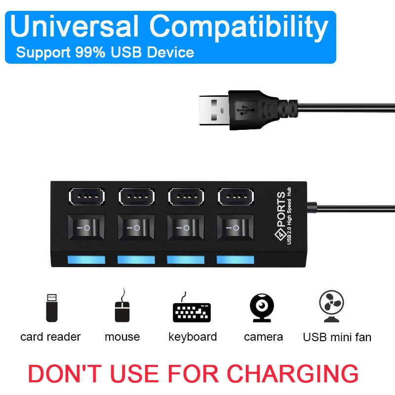 High Speed Multiport USB HUB 2.0 Adapter
