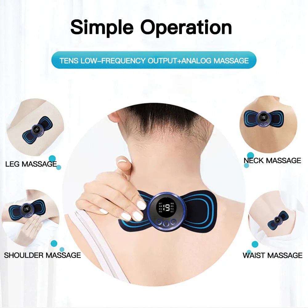 LCD Display EMS Neck Massage