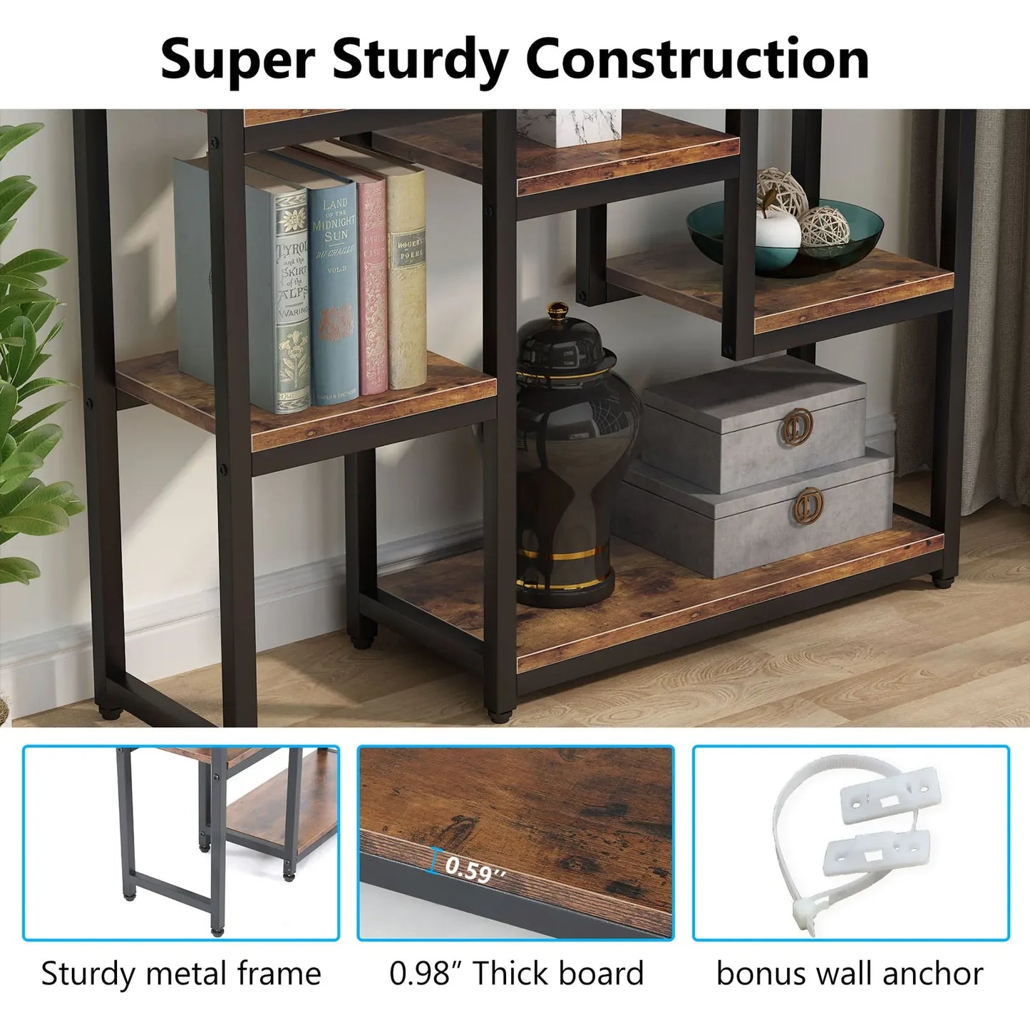 Tribe Signs 6-Tier 70.9 Inch Tall Bookcase