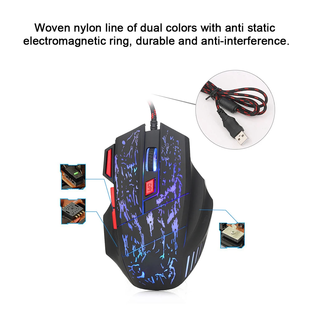One-Handed Gaming Keyboard + Mouse
