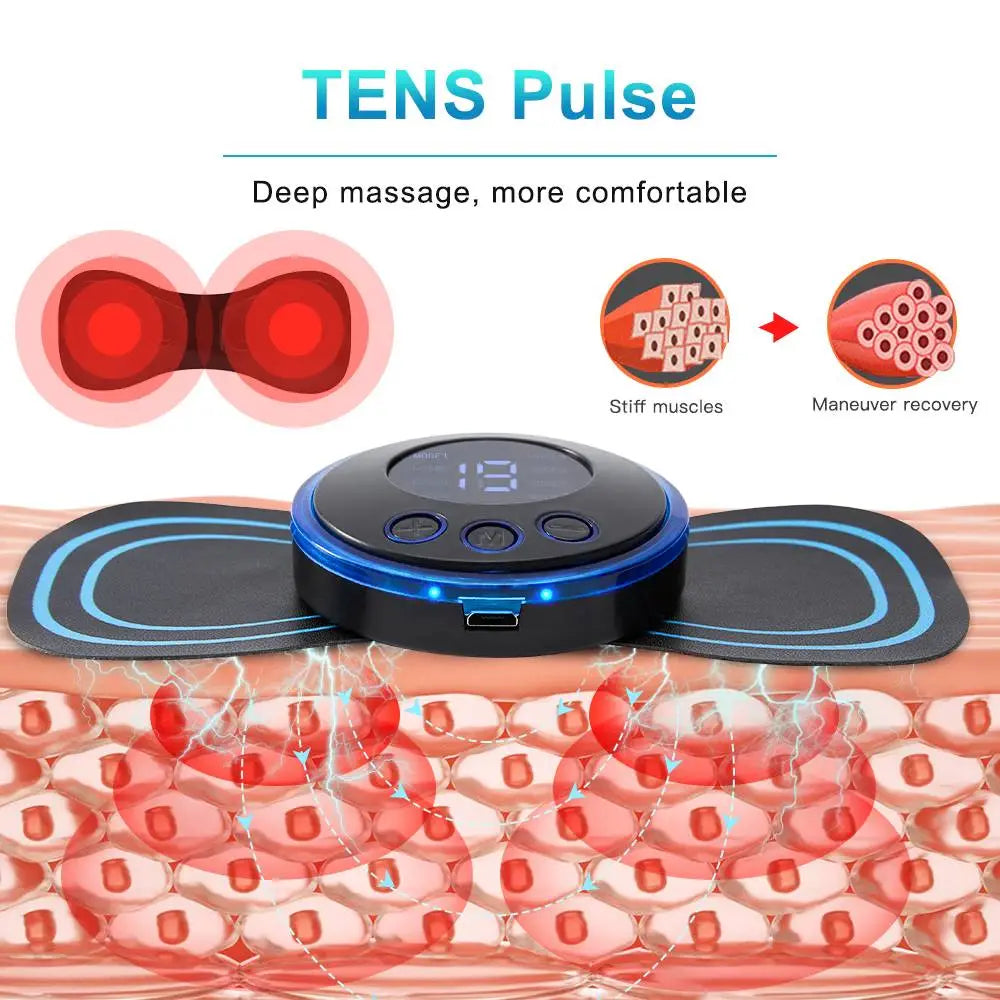 LCD Display EMS Neck Massage