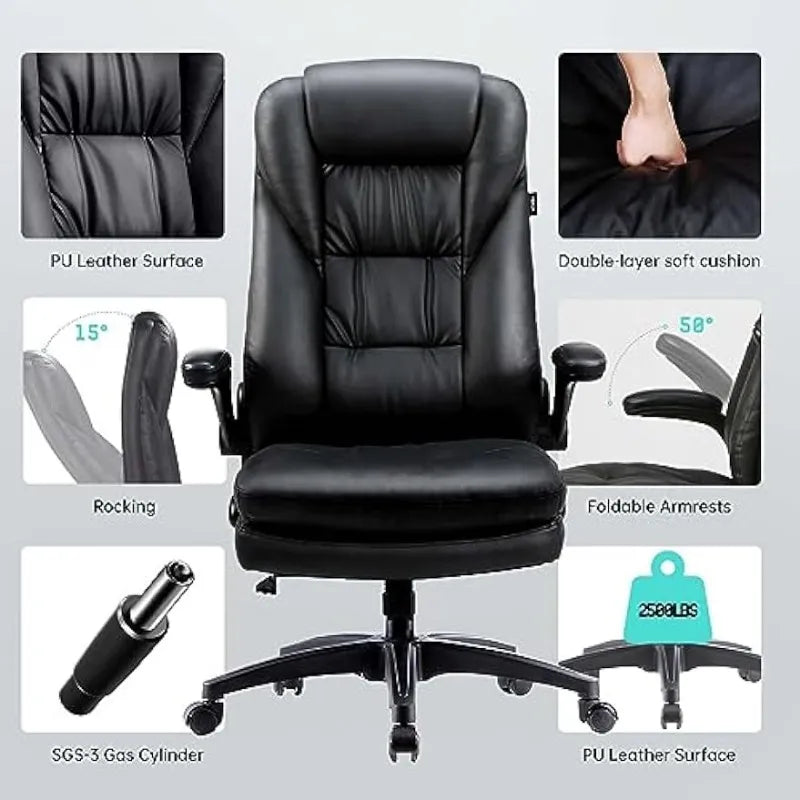 Big and Tall Desk Chair 400lbs Wide Seat,