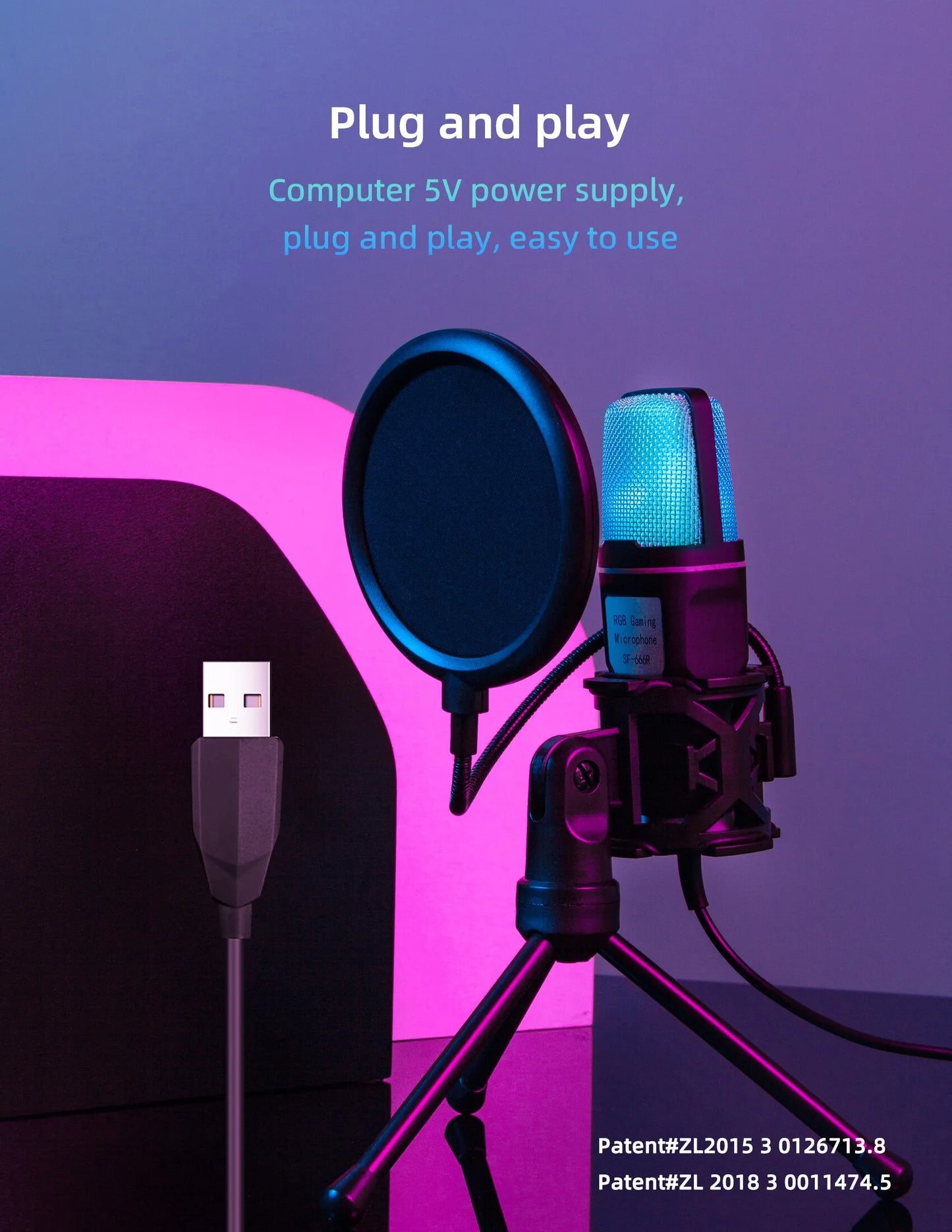 RGB USB Gaming Microphone