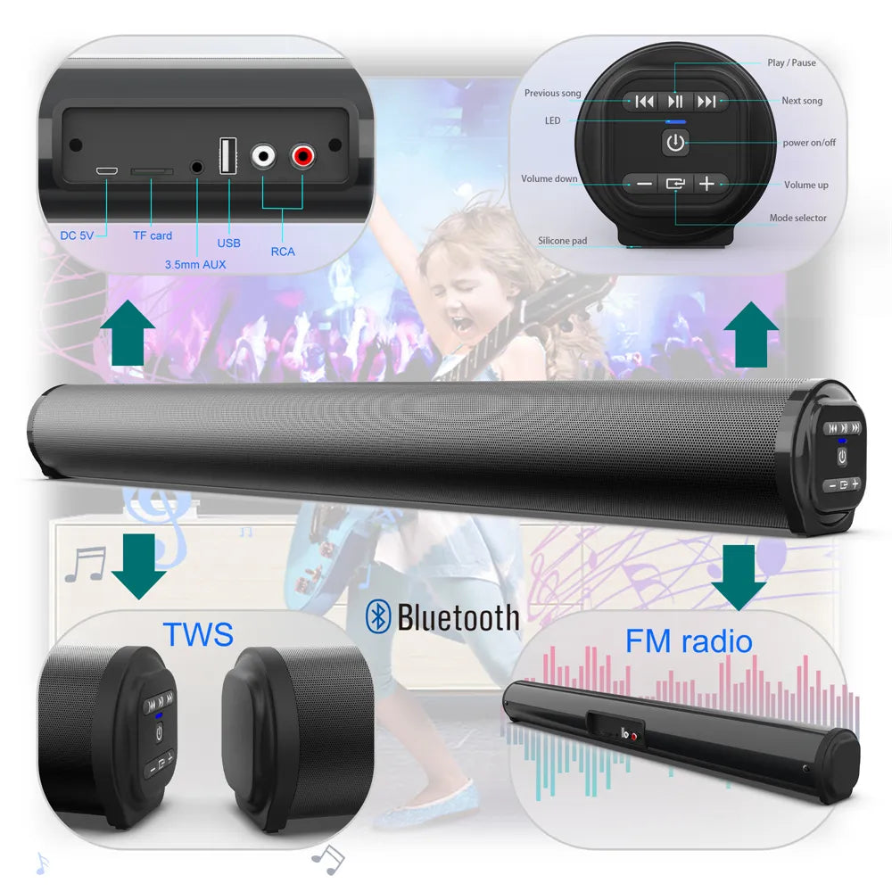 Bluetooth- Sound Bar Speaker