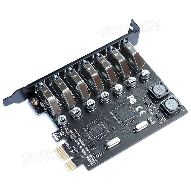 USB 3.0 PCI express adapter to 7 ports Card