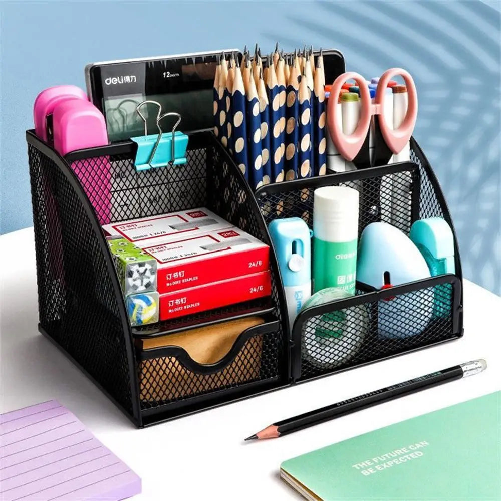 Desktop Storage Metal Mesh Organizer