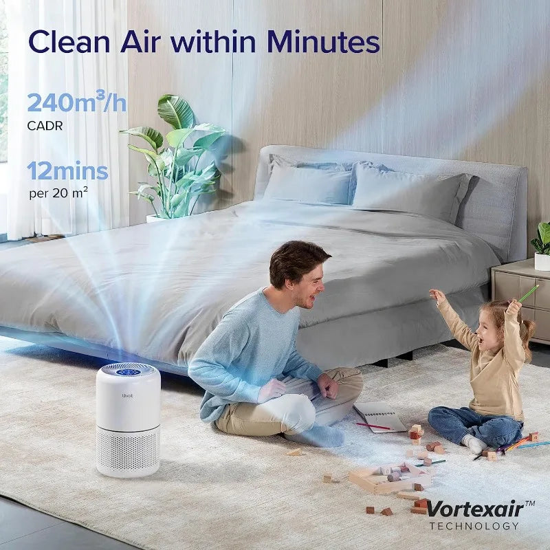 HEPA Smart Wi-Fi, Air Purifiers with Quiet Cleaner and Sleep Mode for Large Rooms, Home and Office,