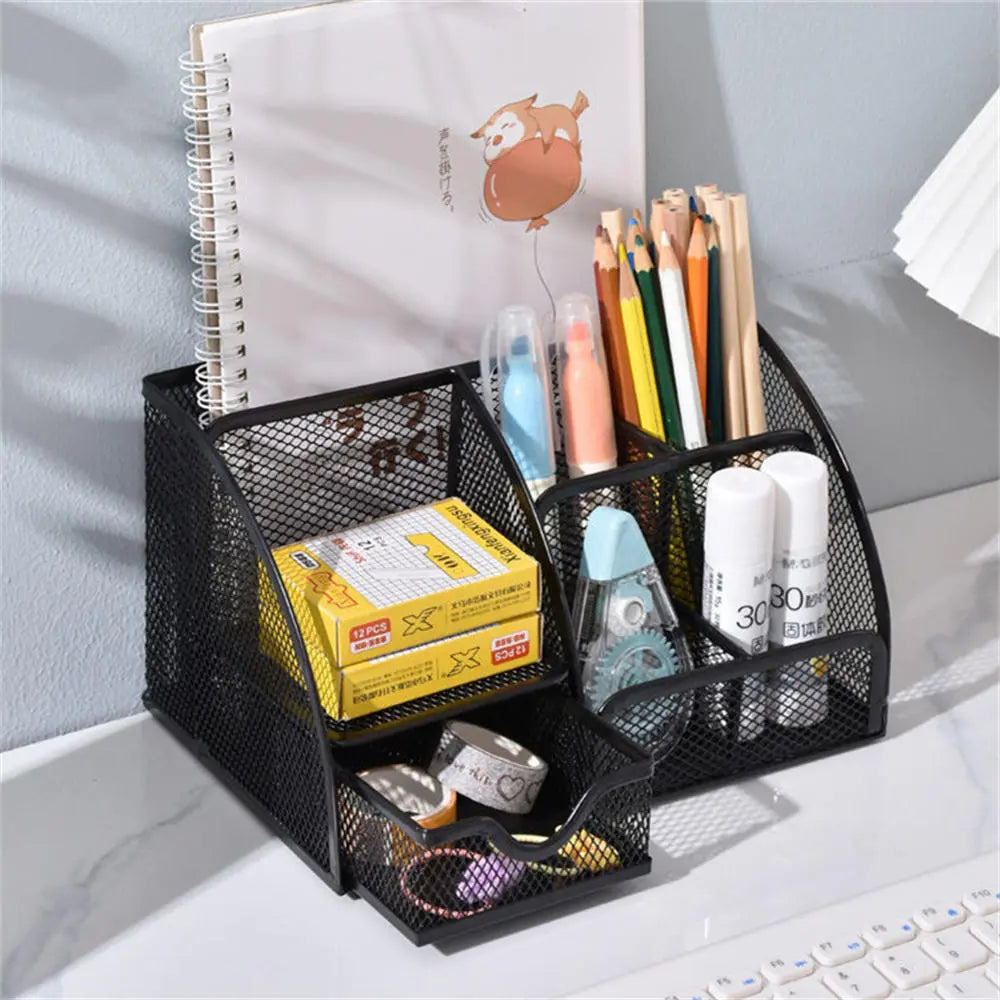 Desktop Storage Metal Mesh Organizer