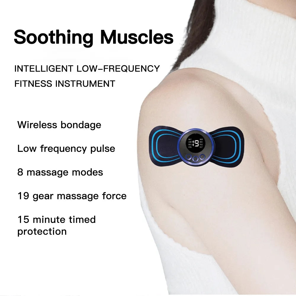 LCD Display EMS Neck Massage