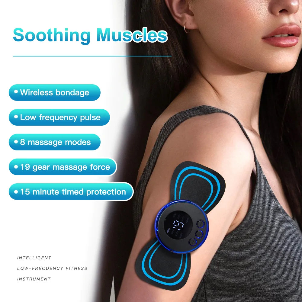 LCD Display EMS Neck Massage