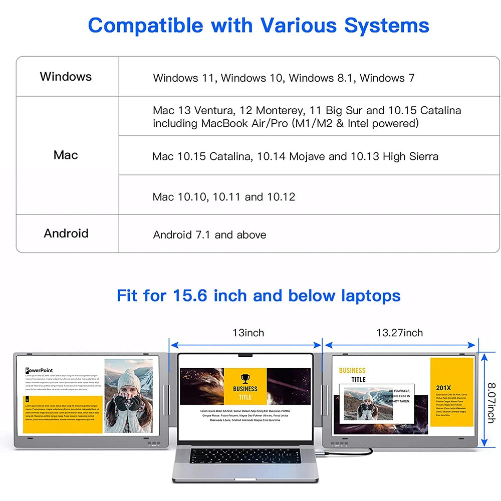 14'' Dual Screen Extender for Laptop