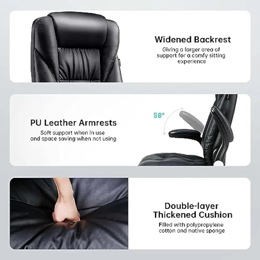 Big and Tall Desk Chair 400lbs Wide Seat,