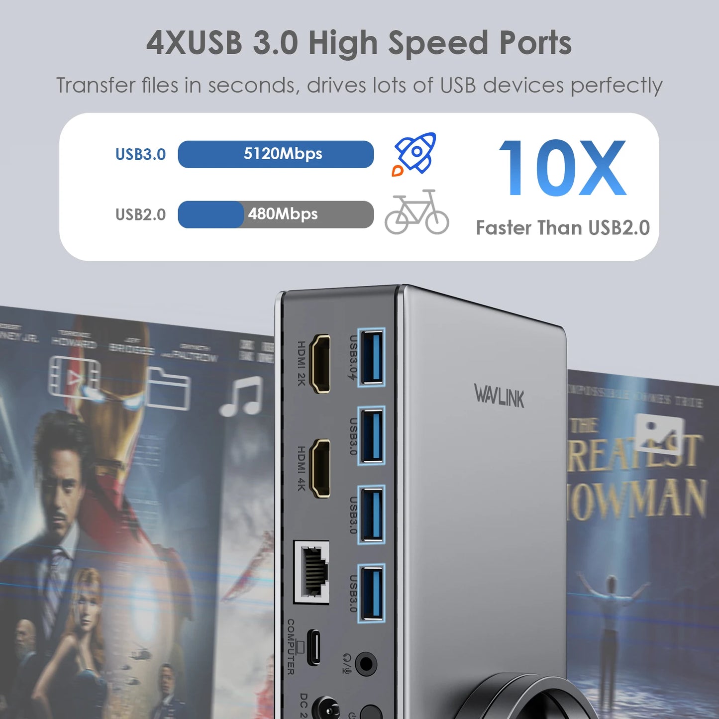USB3.0 Universal Docking Station