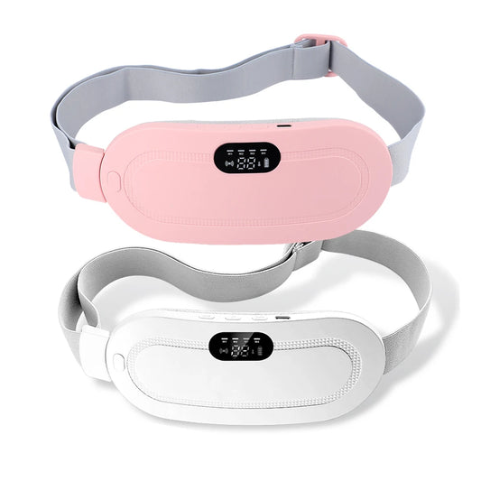 Electric Menstrual Period Massager & Vibrating Heating Pad Waist Belt for Cramp Relief