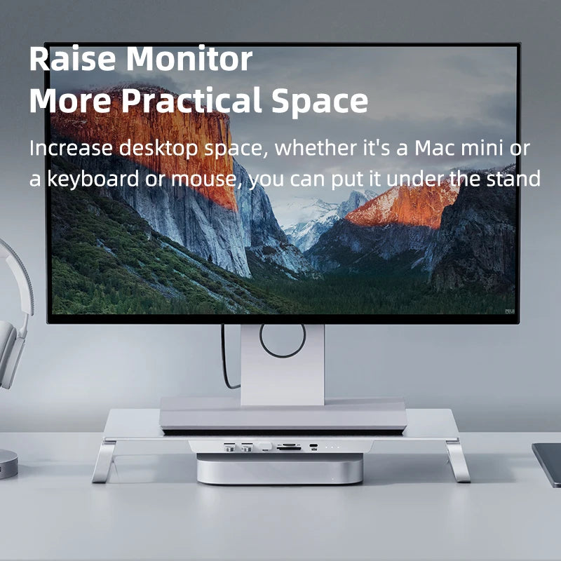 Monitor Stand Riser With USB-C Hub