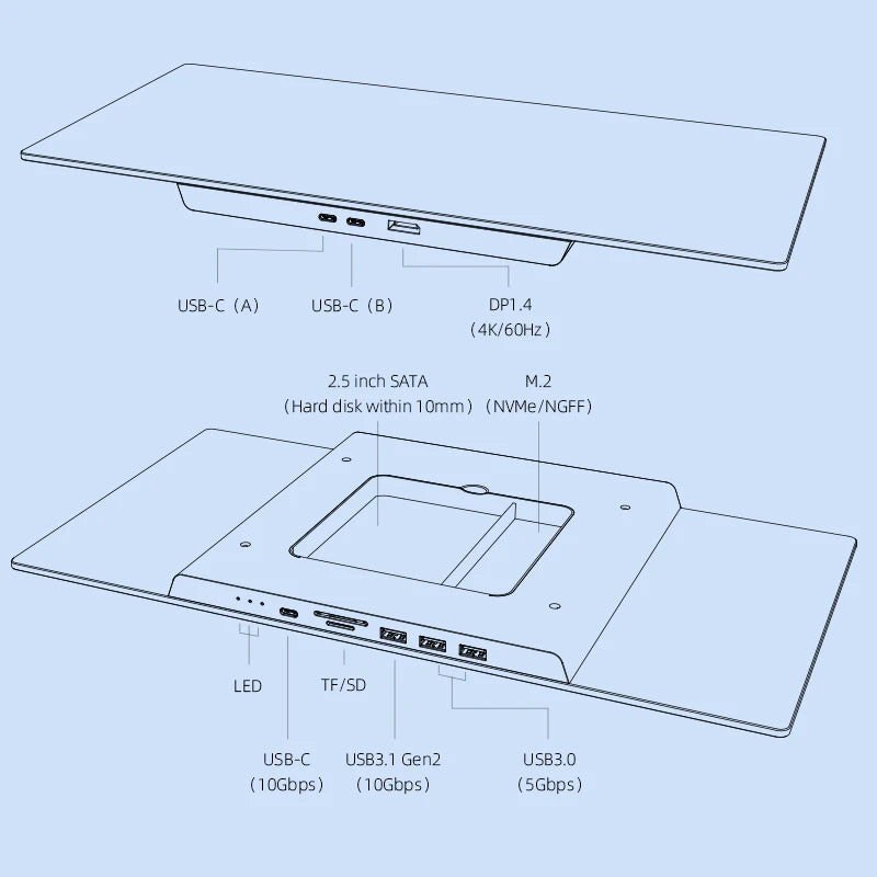 Monitor Stand Riser With USB-C Hub