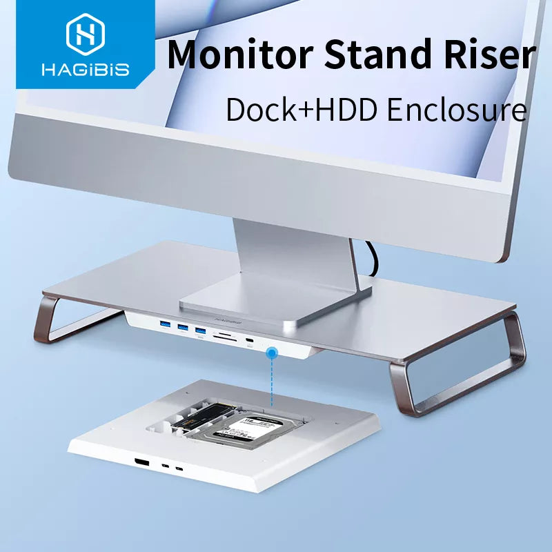 Monitor Stand Riser With USB-C Hub