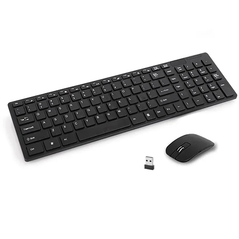 Ultra Slim USB Keyboard 2.4G Wireless Mouse Combo Set