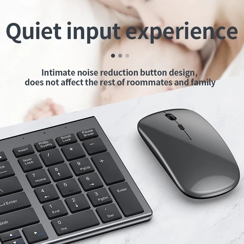 Bluetooth Wireless Keyboard Mouse Combo