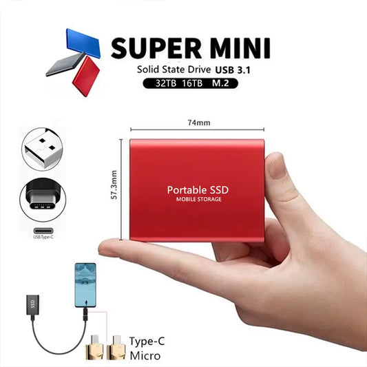 High-Speed External Hard Drive Portable SSD Mass Storage