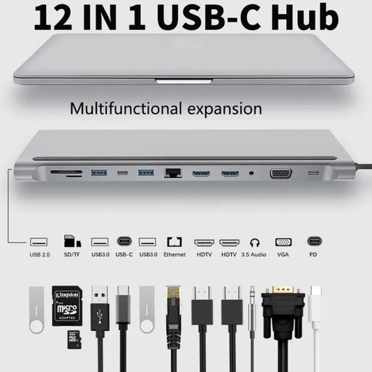 USB Type C Hub Adapter Laptop Docking Station