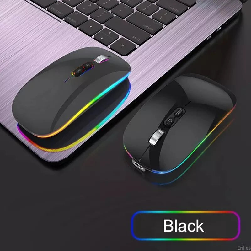 Rechargeable Backlight Type-C Bluetooth Dual Mode  2.4G Wireless One-Click Mouse