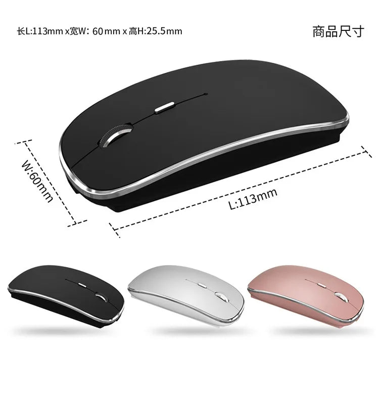 New Type-C Wireless Ultralight rechargeable 2.4G Dual Receiver Portable Mouse