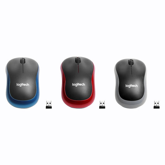 Logitech Silent M185 Wireless  2.4 GHz USB 3 Buttons Optical Gaming Mouse