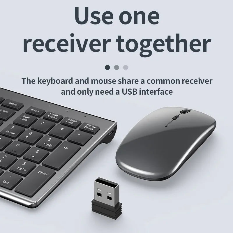 Bluetooth Wireless Keyboard Mouse Combo