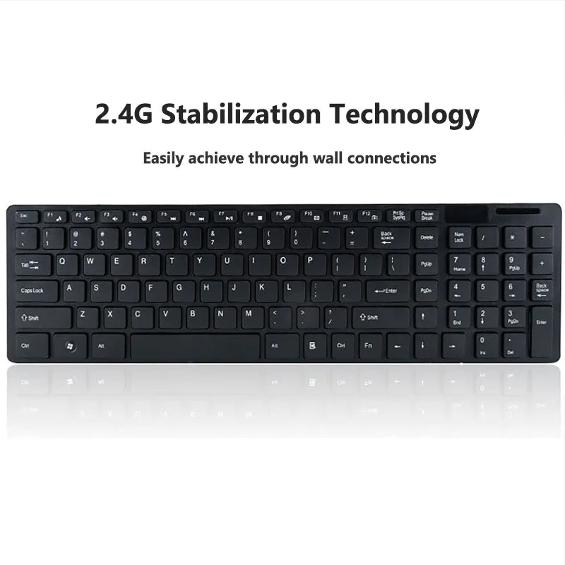 Ultra Slim USB Keyboard 2.4G Wireless Mouse Combo Set