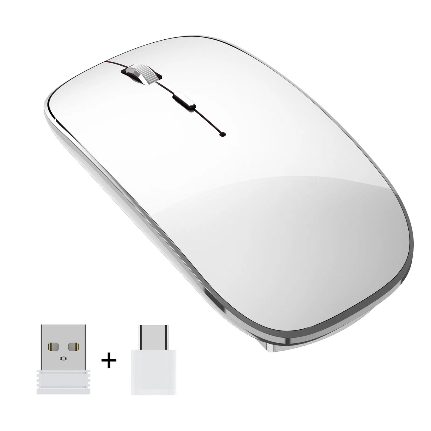 New Type-C Wireless Ultralight rechargeable 2.4G Dual Receiver Portable Mouse