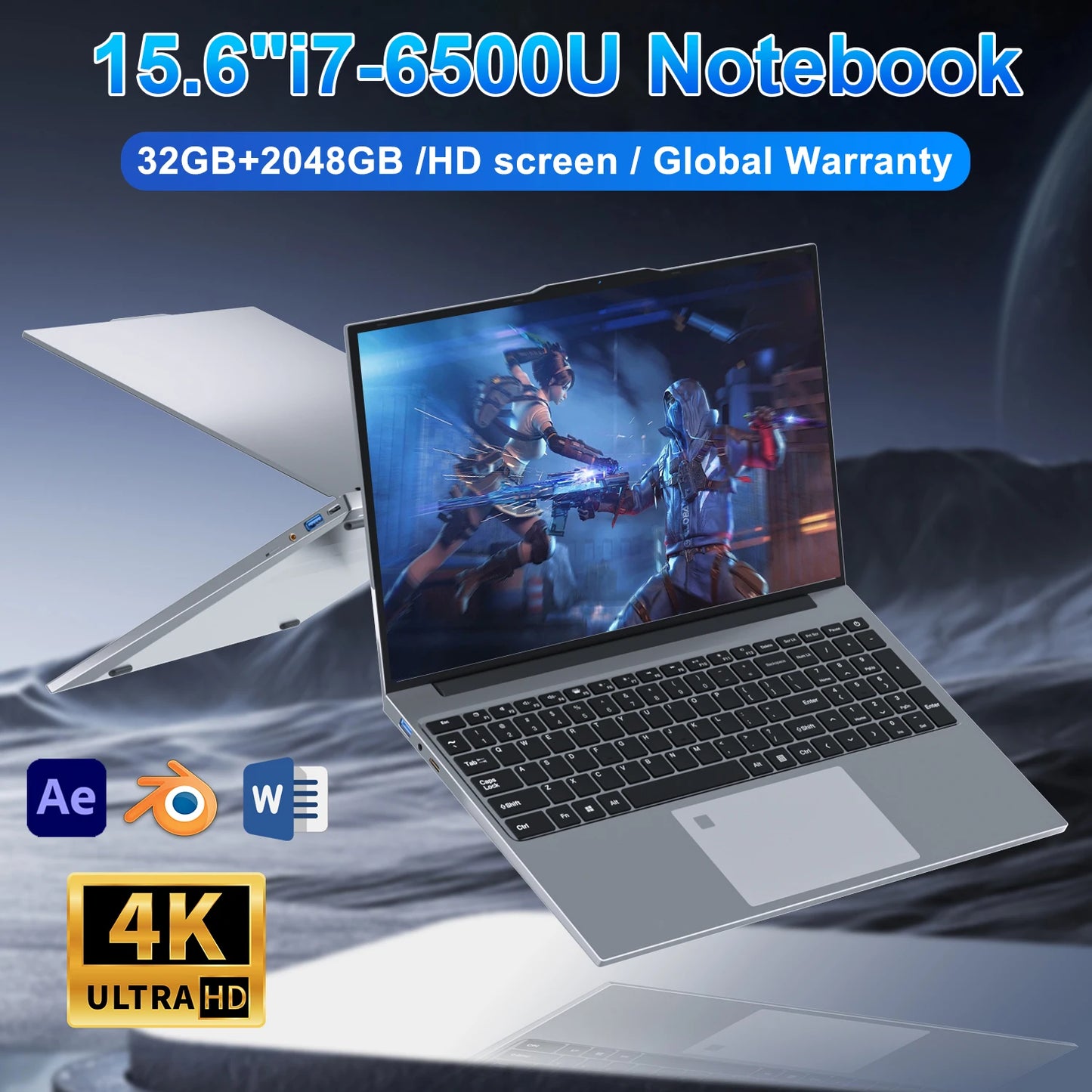 Intel Core I7-6500U Windows 11 Laptop Computer  32GB RAM 2TB SSD