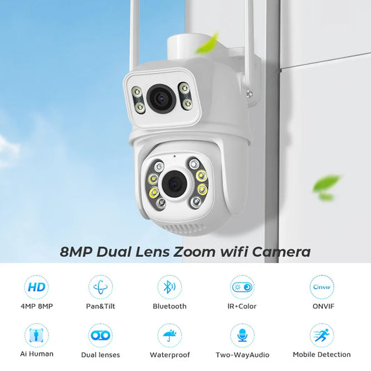 Camera Dual Lens PTZ Surveillance Camera