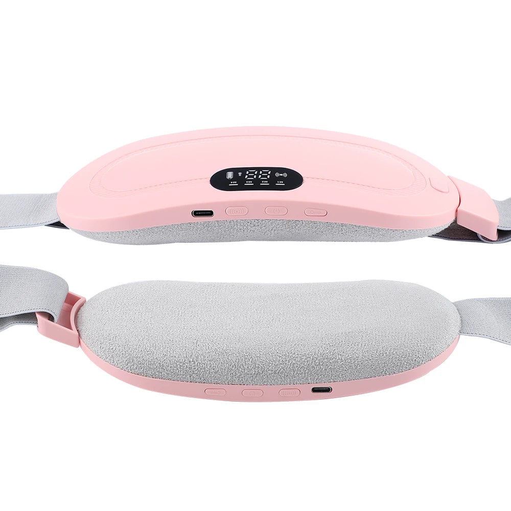 Electric Menstrual Period Massager & Vibrating Heating Pad Waist Belt for Cramp Relief