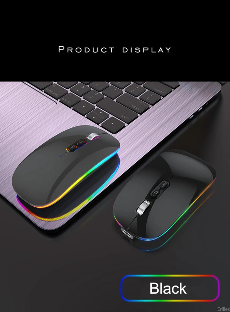 Rechargeable Backlight Type-C Bluetooth Dual Mode  2.4G Wireless One-Click Mouse